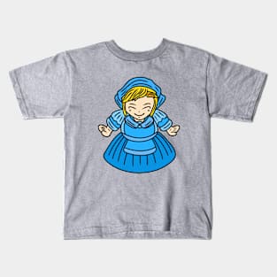 Cute chibi farmer girl Kids T-Shirt